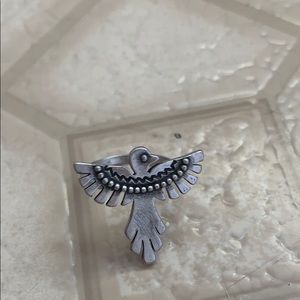 Vintage bird /thunderbird ring silver 8